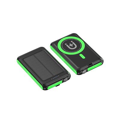 China Fast Charging Magnetic Solar Power Bank Easy Carry Solar Power Bank Type C Small Portable Smart Mobile Phone for sale