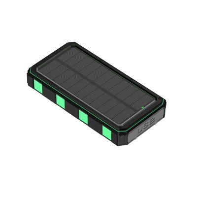 China New Solar Panel Portable Power Bank Outdoor Traveling Waterproof Charger 20000mAh For Mobile Phone for sale