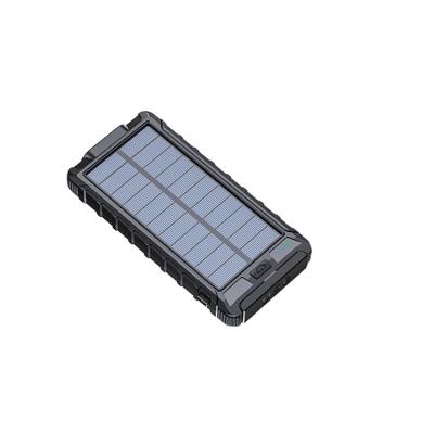 China Easy Carry Wholesale LED Flashlight Fast Charging Solar Power Bank Waterproof Outdoor Solar Power Bank 10000mah for sale