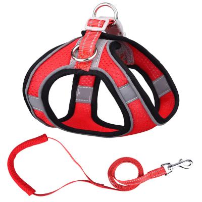 China Wholesale Factory Price Waterproof Pet Harness Dog Chest Belt Harness Leash Set Luxury Lights for sale