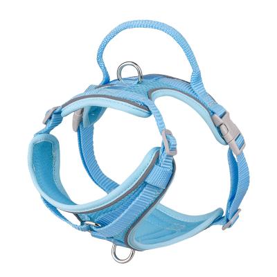 China New Product Four Seasons Color Suede Cloth Cartoon Reflective Chest Pet Back Breast Straps Reflective Harness for sale