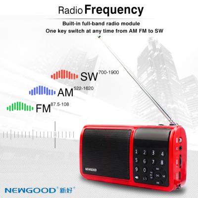 China De NEWGOOD que juega de la banda llena mini U altavoz de radio del bajista del disco de la ayuda con la linterna en venta