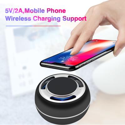 China Ayuda de carga inalámbrica LED del bluetooth de TWS del altavoz del teléfono portátil de mobil colorida con la radio en venta