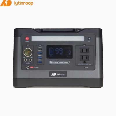 China New Type C Trends Lytinroop 500W Pure Sine Wave Solar Portable Power Station with Built in LiFePO4 Battery for sale