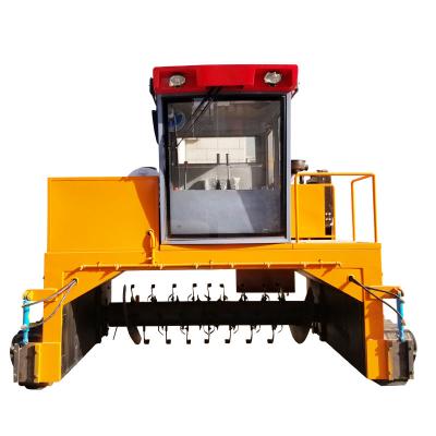 China Electric High Efficiency Mushroom Food Farm Waste To Crawler Type Organic Fertilizer Compost Turner Machine For Sale for sale