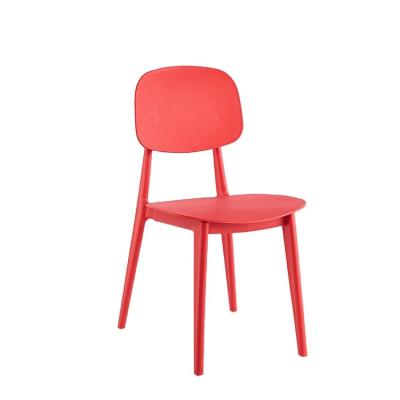 China (Other) Minimalist Adjustable Chair Restaurant Dining Room Chinese Style Restaurant Chair in Red Colors Cafe Plastic Chairs for sale