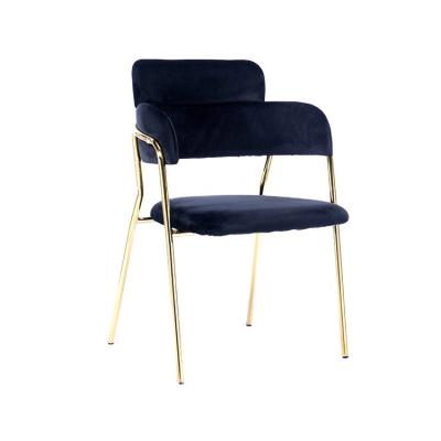 China (Other) High Quality Nordic Style Adjustable Kitchen Dining Chair Velvet Dining Chair Black for sale