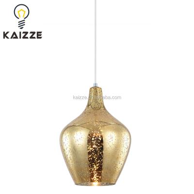 China Contemporary Decorative Glass Shades Dining Lamp Beautiful Gold Bottle Chandeliers for sale