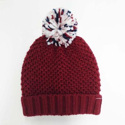 China OEM custom made COMMON own logo 100% Acrylic Knitted Beanie And Snood Set With Pom Poms Winter Hat For girls for sale