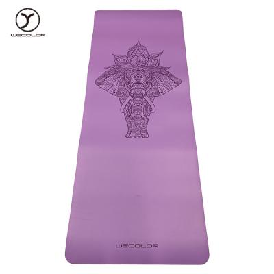 China New Logo Printed Eco Friendly Screen Engraved Trending Full Color PU Custom Printing Set Large Blanket Yoga Mat for sale