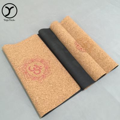 China High Density Natural Rubber+cork Anti-Tear Yoga Accessories Eco-friendly Custom Made High Quality Natural Rubber+cork Cork Yoga Mat for sale