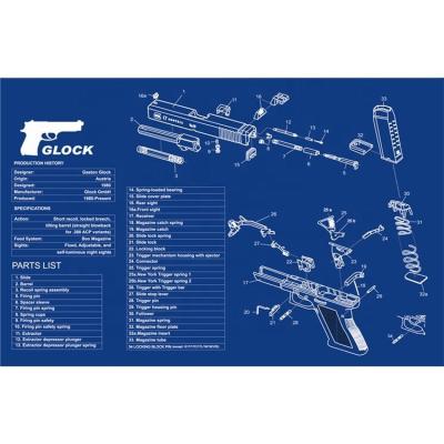 China Gun cleaning& prepping 2021 new design custom AR-15, AK47 rifle cleaning mat, gun mat for rifle cleaning for sale