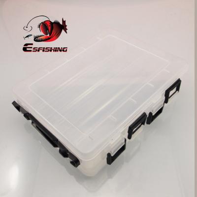 China PP ESFISHING Fishing Tackle Box 20x15x4.5cm Plastic Tackle Box For Fishing Lure Hook for sale