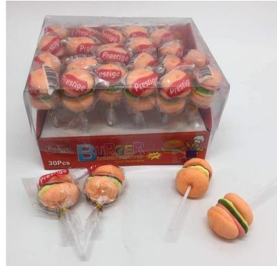 China Natural gummy burger marshmallow pop for sale