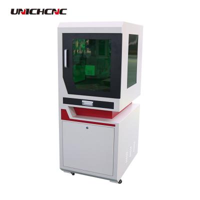 China Laser Marking Safe Type Cover 20w Fiber Laser Marking Machine Aluminum Steel for sale