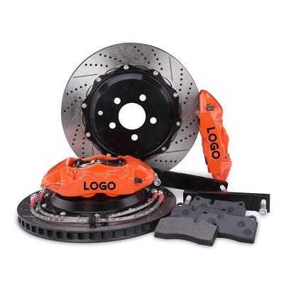 China in stock GT4 4 pot racing brake system car brake pad with drilled rotors for Volvo XC60/V60/S60 E-350 Van Coupe for sale