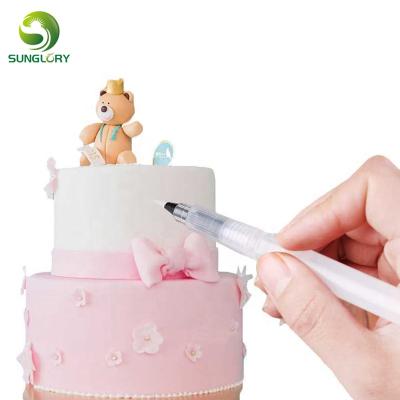 China Viable Medium 1PC Cake Decorating Pen Water Brush Painting Pen Cake Decorating Play Brush Cake Tools Icing Cream Syringe Tips Whistling Pen for sale