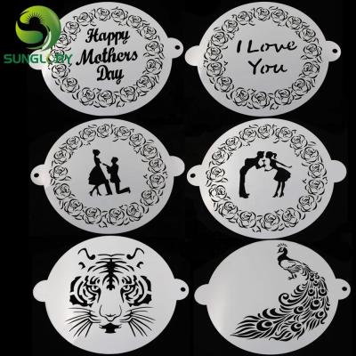 China Tiger Peacock Fondant Cake Stencil Wedding Cake Decorating Cookie Cupcake Template Viable Template Happy Mother's Day Baking Tools For Cakes for sale