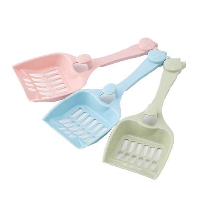 China Sustainable Wholesale Plastic Cat Litter Scoop Kitten Toilet Pets Easy Clean Poop Scooper for sale