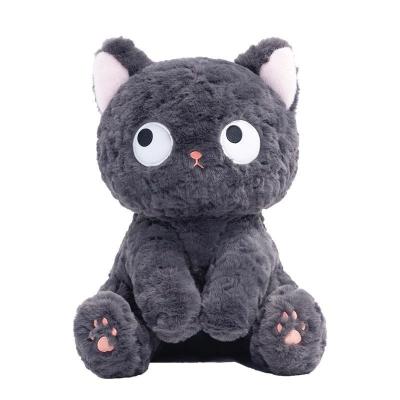 China Soft Kids Gift Stuffed Amine Black Soft Cat Plush Toy for sale