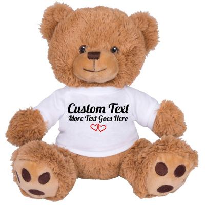 China Custom Cute Teddy Bear Plush Stuffed Animal Custom Wholesale Moq Logo Personalized Plush Toy For Kids for sale