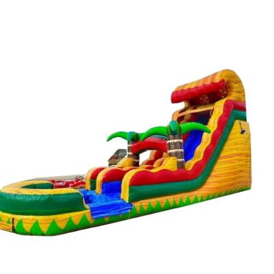 China Popular rental or home use palm tree inflatable water slide, mini inflatable water slide, backyard inflatable slides for sale