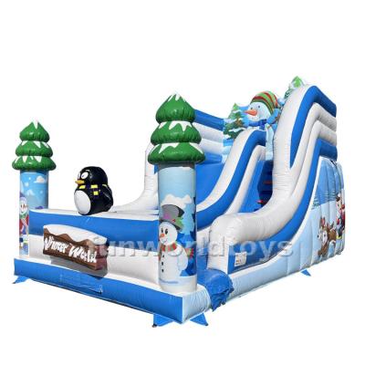 China Super Quality Commercial Inflatable Dry Inflatable Dry Slide Winter Park Rental Or Home Use Inflatable Dry Slide For Sale for sale