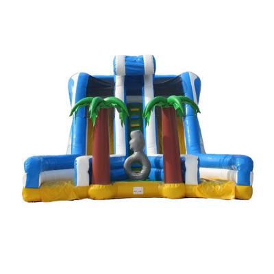 China Rental or home use super inflatable dry slide for adults dual lane commercial use inflatable dry tropical slide for party for sale