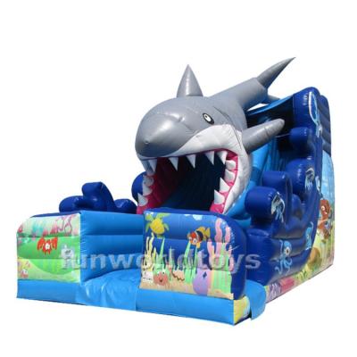 China Commercial Grade Shark Inflatable Dry Slides Rental Or Domestic Use Factory Price For Event And Party for sale