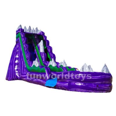 China Popular commercial rental or home use inflatable purple water slide for sale adults and kids inflatable water slide for rental business for sale