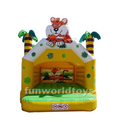 China Commercial Inflatable Happy Tiger Rental Or Home Use Inflatable Bouncer Inflatable Jump Bouncer House For Sale for sale