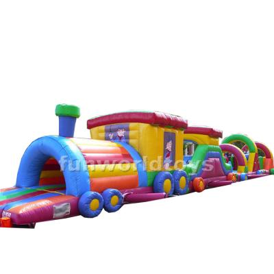 China Funny Inflatable Obstacle Course Comb Train Rental Or Home Use Big Inflatable Obstacle Course For Sale for sale