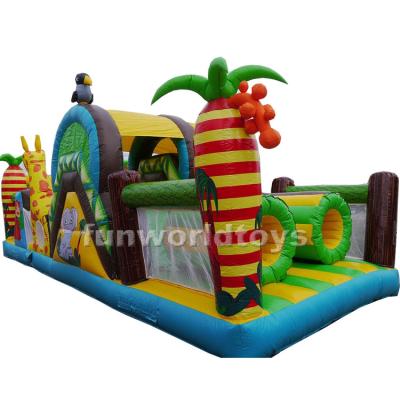 China Hot Rental or Home Use Animal Inflatable Obstacle Course Commercial Inflatable Obstacle Course For Kids for sale