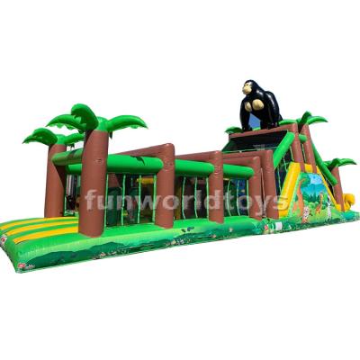 China Funny Inflatable Comb Obstacle Course Cheap Rental Or Home Use Inflatable Obstacle Course Great For Party for sale