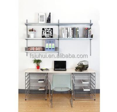 China Modern Bookcase Home Furniture Living Room Wood And Metal Bookcase With Study Table for sale