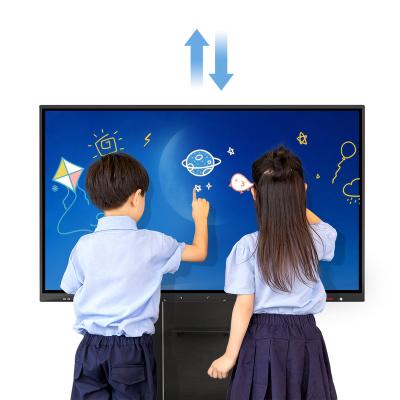 China Full HD 4K TV Indoor All-in-One Interactive Classroom Stand 75 Whiteboard PC Digital Smart Board for sale