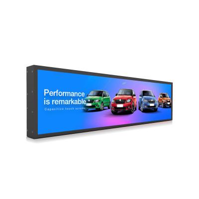 China OEM Factory Price Indoor Mainland LCD Display Stretched Digital Bar LCD Screen Advertising Signage Display For Supermarket for sale