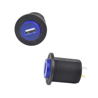 China Commercial Manufacturer Price Black High Quality 12V DC Charging USB Plug For Boats for sale