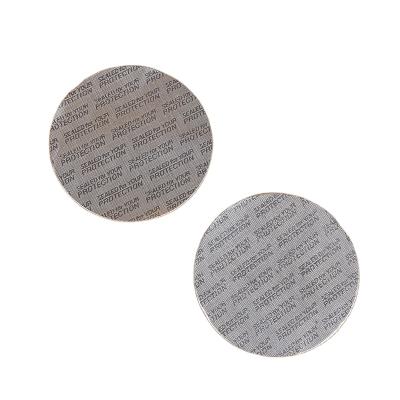 China Newest simple design high quality embossed aluminum pressure sensitive liners inner hot sealing lid/gasket for sale