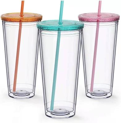 China Promotional Gift Mlife Made Bubble Free Custom Cute Reusable Tea Latest Arrival High Grade BPA Straw Plastic Cups for sale