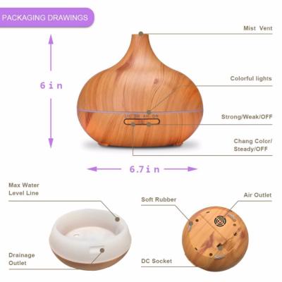 China Household LED Lamp Air Humidifier Essential Oil Diffuser With Anhydrous Pad for sale