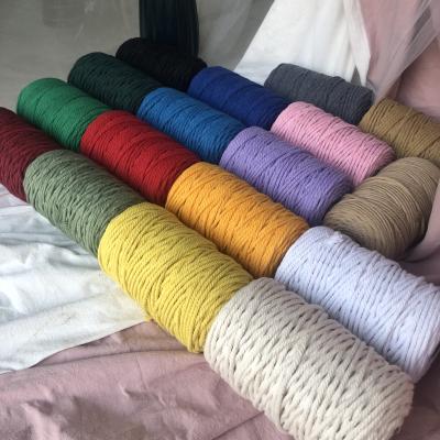 China DIY Rope Ready To Ship Home Decor 3MM Roll Colored Cotton Rope Macrame DIY Rope 100m for sale