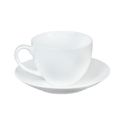 China Jiayu New Bone China Cup and Saucer White Round Luxury Gift Set Tea Cups and Saucers Wholesale for sale