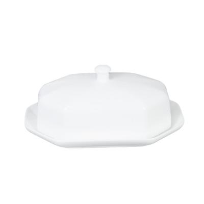 China New Holland Butter Dish New Bone China Dessert Plain Bone China Bone China Ceramic Dishes for sale