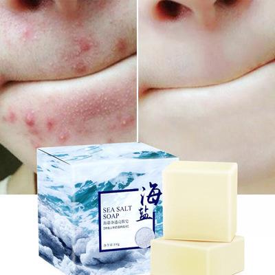 China Natural Organic Handmade Soap Pore Sea Salt Solvent Base Cleaning Cleaner Beauty Products Whitening Bar Toilet Soap Bodies for sale