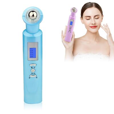 China OEM Electric Eye Massager Anti Wrinkle Remover Anti Wrinkle Equipment LCD Iontophoresis Serum Skin Care Multi-Function Eye Beauty Stick for sale