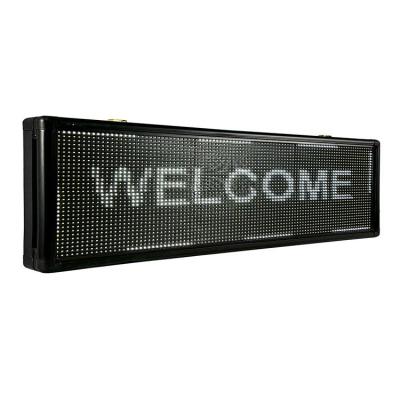 China p10 white outdoor LED billboard indoor led sign and USB Wifi outdoor programmable scrolling led sign for sale