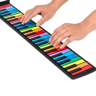 China Portable Digital Silicon Roll Up Plastic Mini Toy Kids Electronic Digital Keyboard Toy Piano for sale