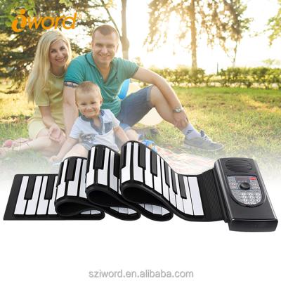 China Soft Rolled Vibrato iWord Midi Folding Electronic Piano For Sale Keyboard Brands Flexible Mini Piano For Sale Piano Keyboard for sale