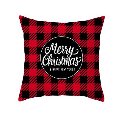 China PORTABLE New Design Custom Red Plaid Pillow Case Christmas Pillowcase for sale